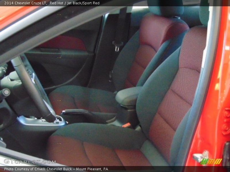 Red Hot / Jet Black/Sport Red 2014 Chevrolet Cruze LT
