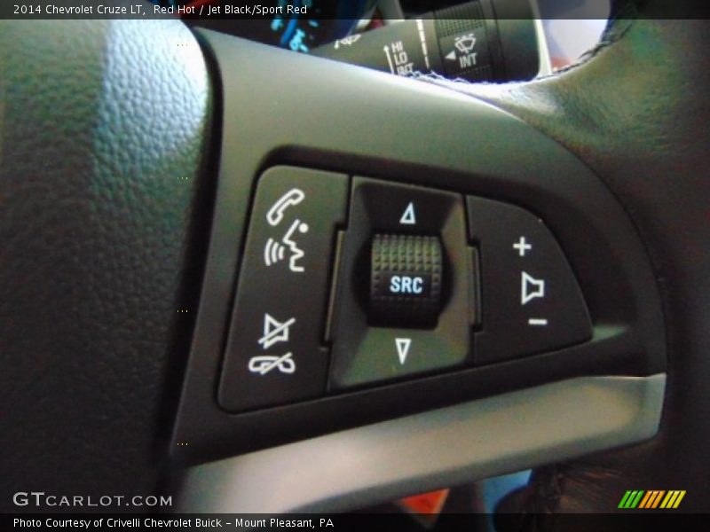 Red Hot / Jet Black/Sport Red 2014 Chevrolet Cruze LT
