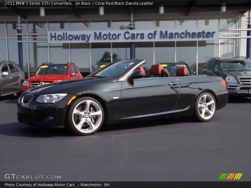 Jet Black / Coral Red/Black Dakota Leather 2011 BMW 3 Series 335i Convertible