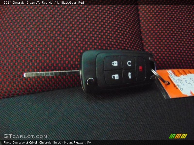 Red Hot / Jet Black/Sport Red 2014 Chevrolet Cruze LT
