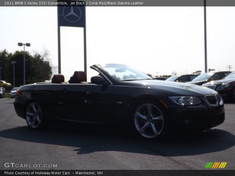 Jet Black / Coral Red/Black Dakota Leather 2011 BMW 3 Series 335i Convertible