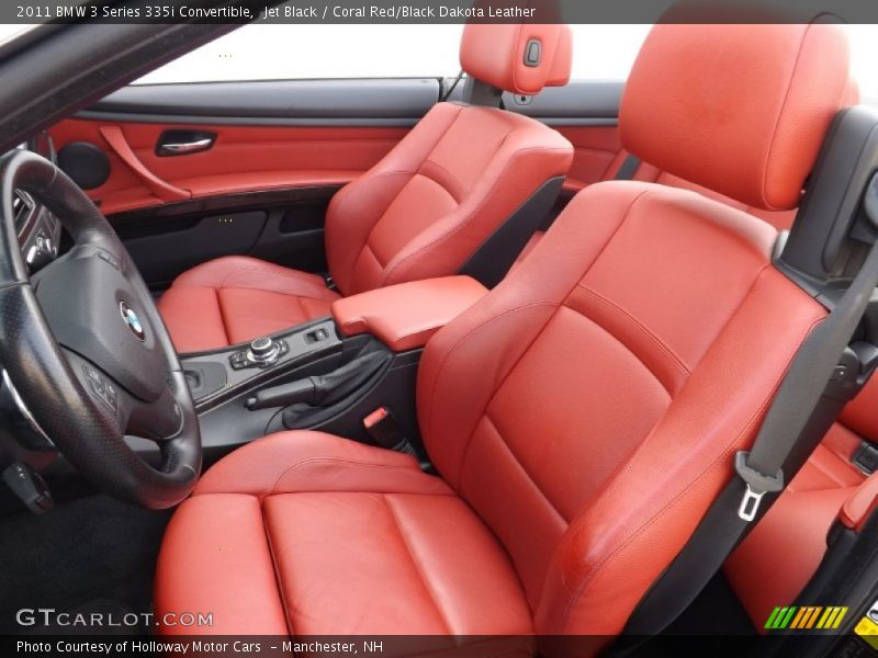Jet Black / Coral Red/Black Dakota Leather 2011 BMW 3 Series 335i Convertible
