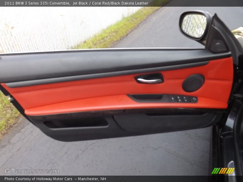 Jet Black / Coral Red/Black Dakota Leather 2011 BMW 3 Series 335i Convertible