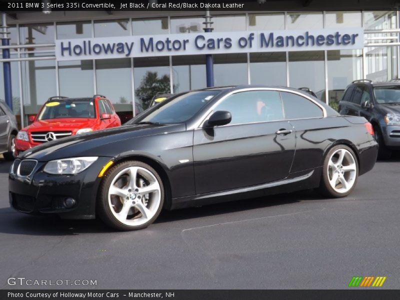 Jet Black / Coral Red/Black Dakota Leather 2011 BMW 3 Series 335i Convertible