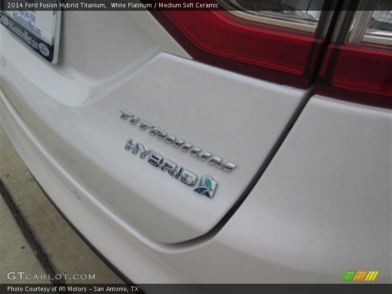 White Platinum / Medium Soft Ceramic 2014 Ford Fusion Hybrid Titanium