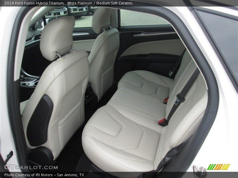 White Platinum / Medium Soft Ceramic 2014 Ford Fusion Hybrid Titanium