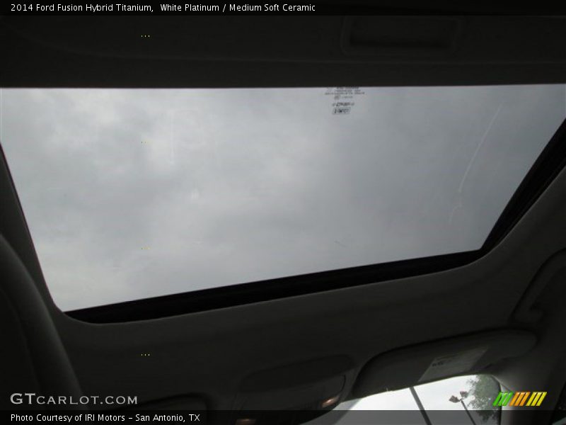 White Platinum / Medium Soft Ceramic 2014 Ford Fusion Hybrid Titanium