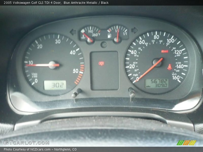 Blue Anthracite Metallic / Black 2005 Volkswagen Golf GLS TDI 4 Door