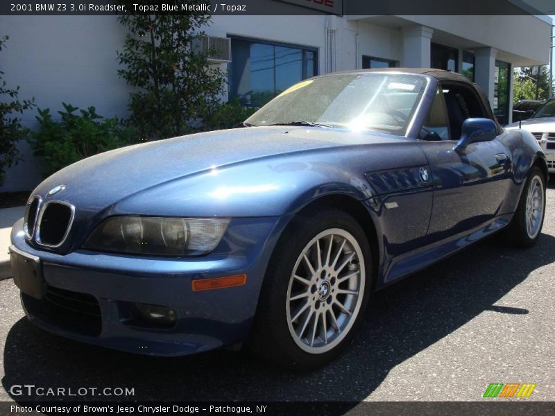 Topaz Blue Metallic / Topaz 2001 BMW Z3 3.0i Roadster