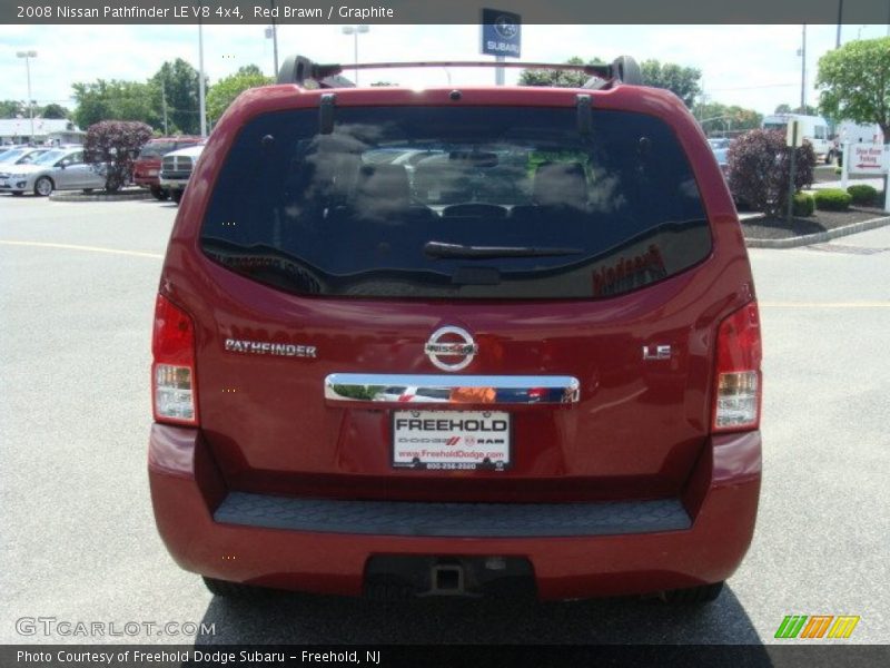 Red Brawn / Graphite 2008 Nissan Pathfinder LE V8 4x4