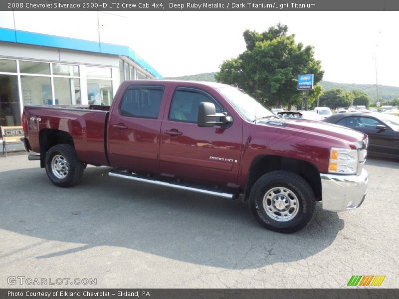 Deep Ruby Metallic / Dark Titanium/Light Titanium 2008 Chevrolet Silverado 2500HD LTZ Crew Cab 4x4