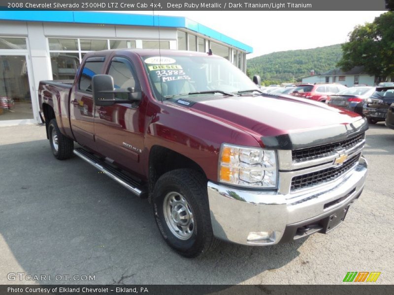 Deep Ruby Metallic / Dark Titanium/Light Titanium 2008 Chevrolet Silverado 2500HD LTZ Crew Cab 4x4