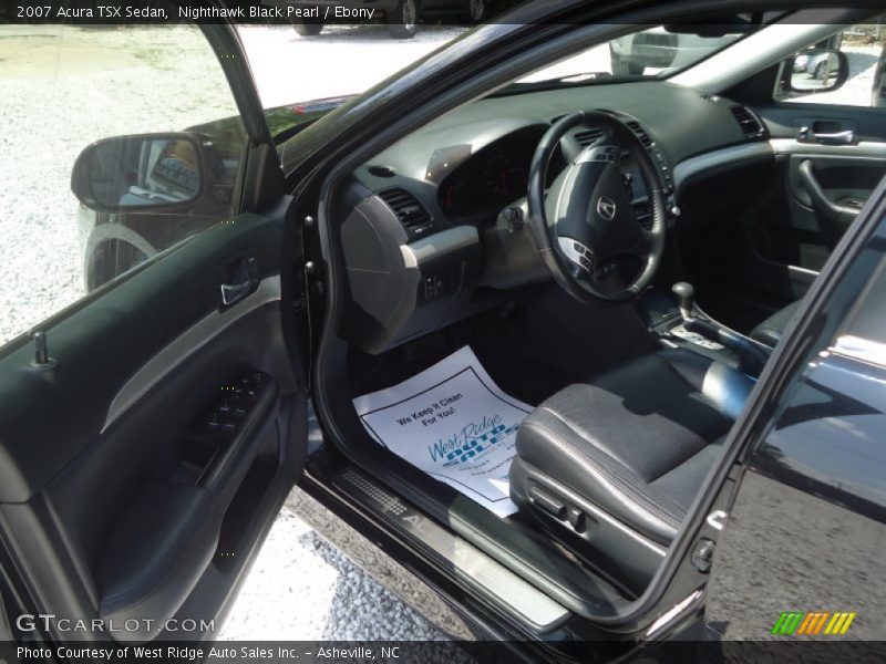 Nighthawk Black Pearl / Ebony 2007 Acura TSX Sedan