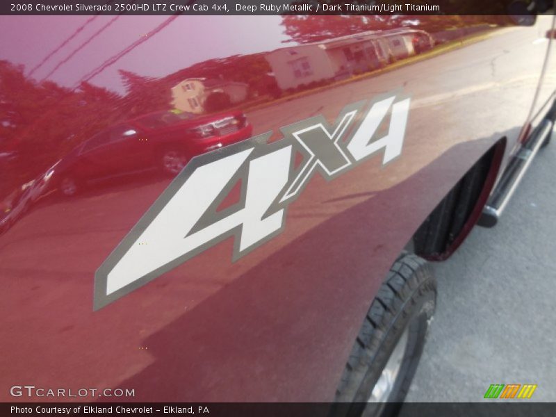 Deep Ruby Metallic / Dark Titanium/Light Titanium 2008 Chevrolet Silverado 2500HD LTZ Crew Cab 4x4