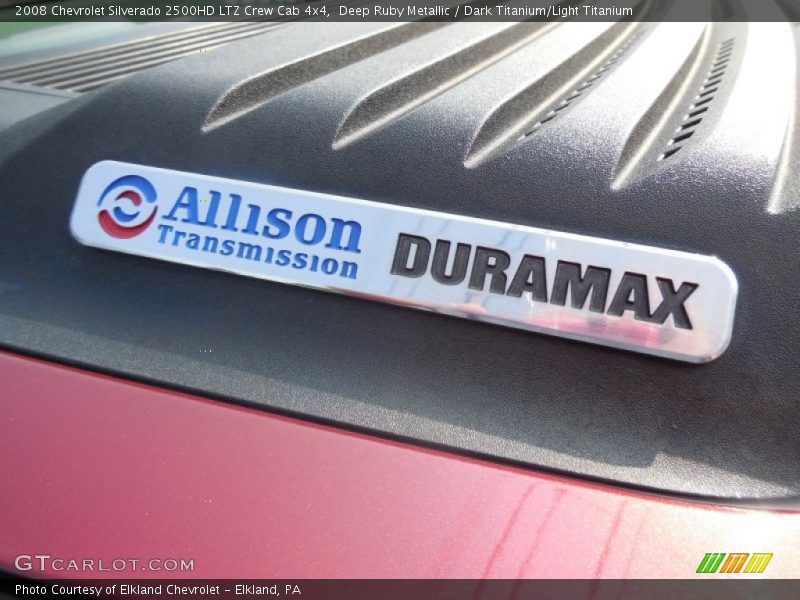 Deep Ruby Metallic / Dark Titanium/Light Titanium 2008 Chevrolet Silverado 2500HD LTZ Crew Cab 4x4