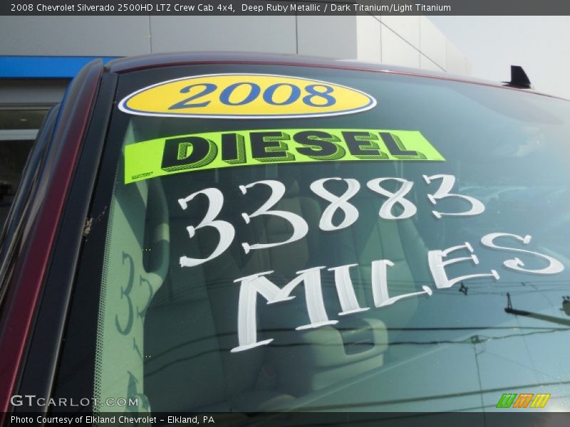 Deep Ruby Metallic / Dark Titanium/Light Titanium 2008 Chevrolet Silverado 2500HD LTZ Crew Cab 4x4