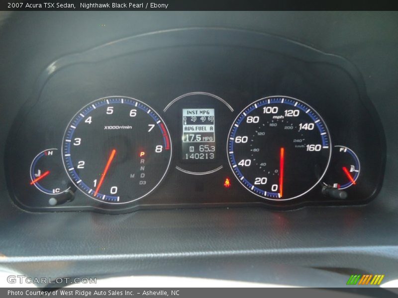 Nighthawk Black Pearl / Ebony 2007 Acura TSX Sedan