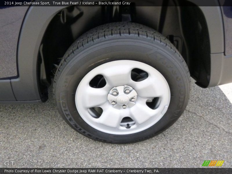 True Blue Pearl / Iceland - Black/Iceland Gray 2014 Jeep Cherokee Sport