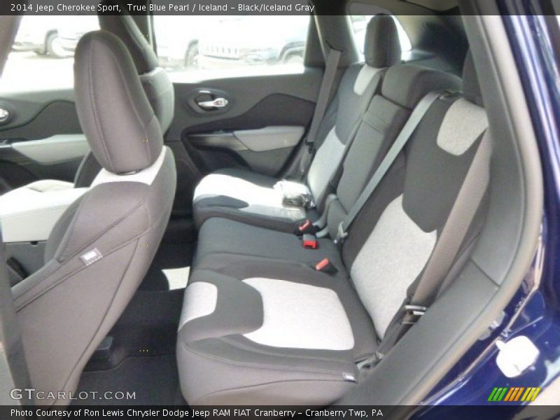True Blue Pearl / Iceland - Black/Iceland Gray 2014 Jeep Cherokee Sport