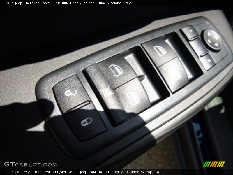 True Blue Pearl / Iceland - Black/Iceland Gray 2014 Jeep Cherokee Sport
