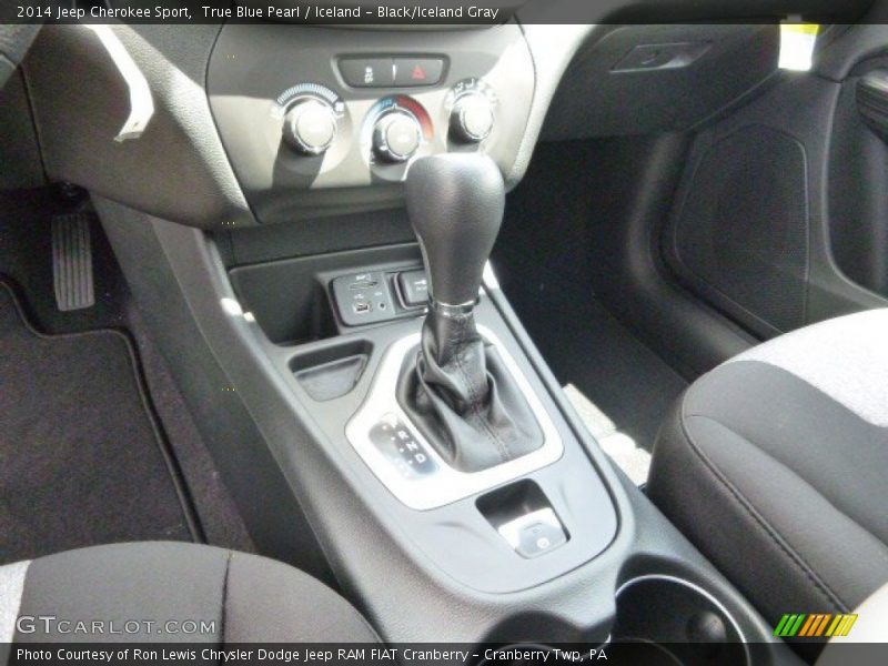 True Blue Pearl / Iceland - Black/Iceland Gray 2014 Jeep Cherokee Sport