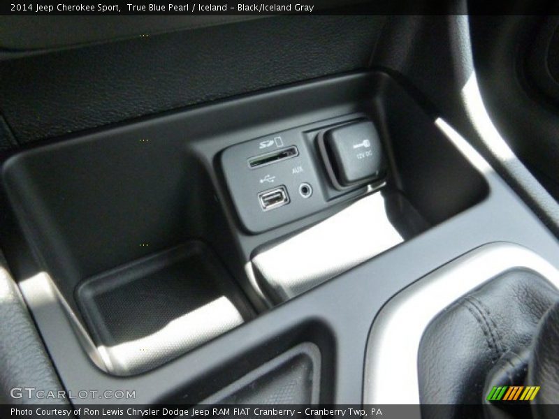 True Blue Pearl / Iceland - Black/Iceland Gray 2014 Jeep Cherokee Sport