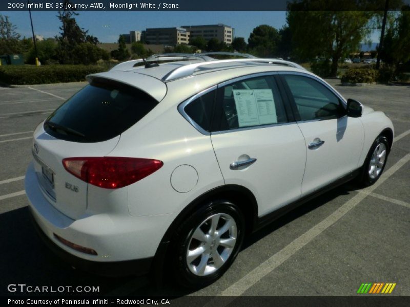 Moonlight White / Stone 2009 Infiniti EX 35 Journey AWD