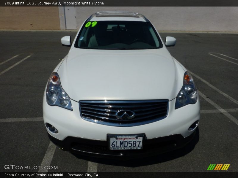 Moonlight White / Stone 2009 Infiniti EX 35 Journey AWD
