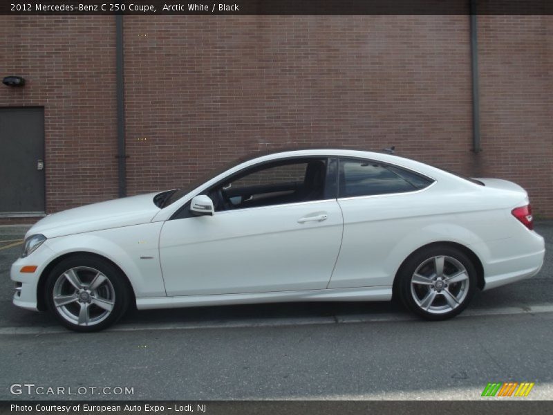 Arctic White / Black 2012 Mercedes-Benz C 250 Coupe