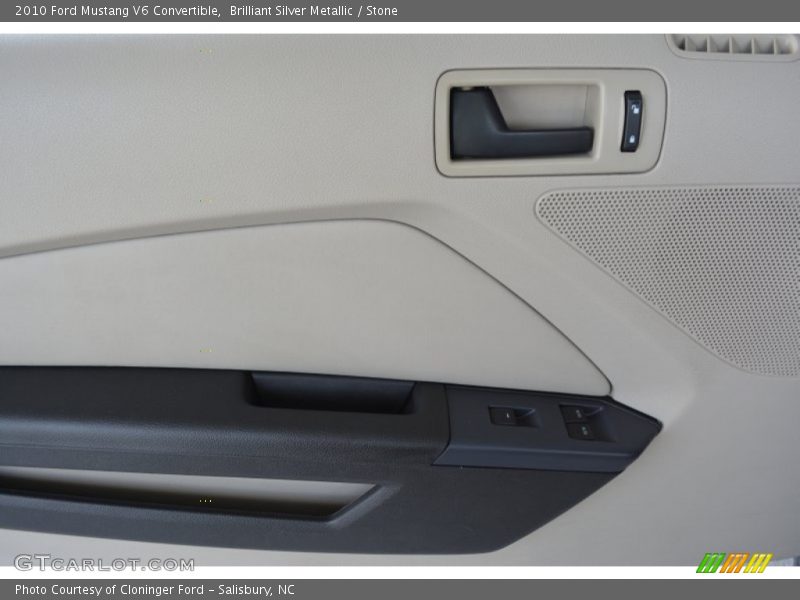 Brilliant Silver Metallic / Stone 2010 Ford Mustang V6 Convertible