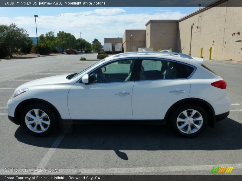 Moonlight White / Stone 2009 Infiniti EX 35 Journey AWD