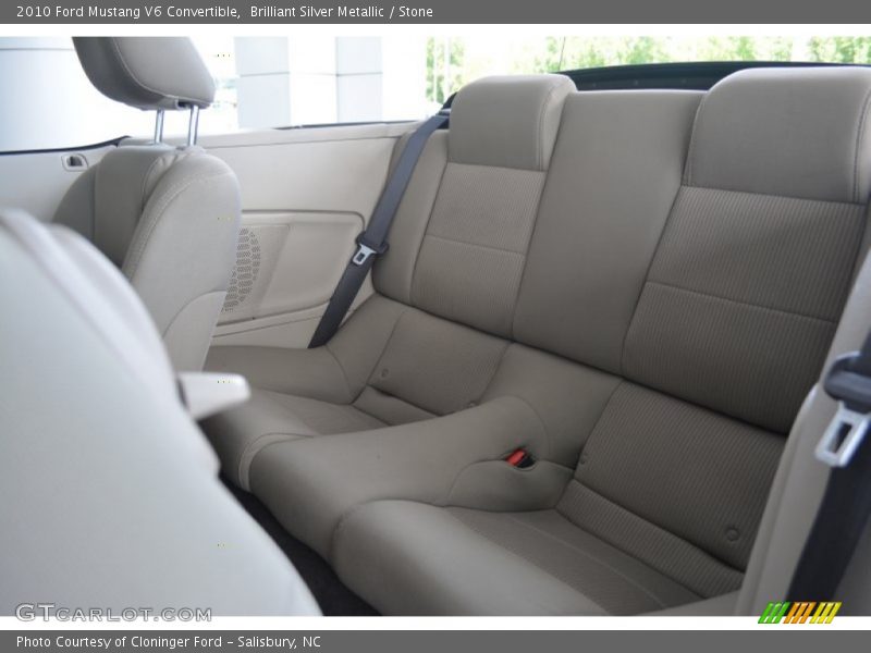 Brilliant Silver Metallic / Stone 2010 Ford Mustang V6 Convertible