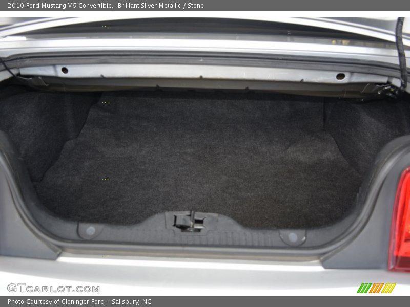 Brilliant Silver Metallic / Stone 2010 Ford Mustang V6 Convertible