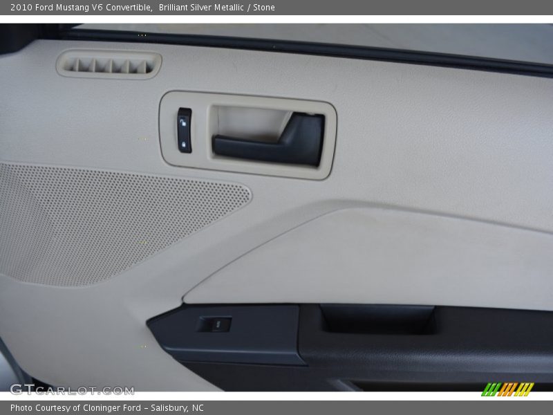 Brilliant Silver Metallic / Stone 2010 Ford Mustang V6 Convertible