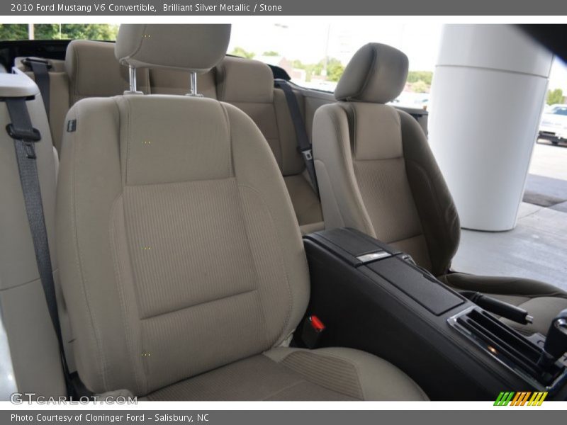 Brilliant Silver Metallic / Stone 2010 Ford Mustang V6 Convertible