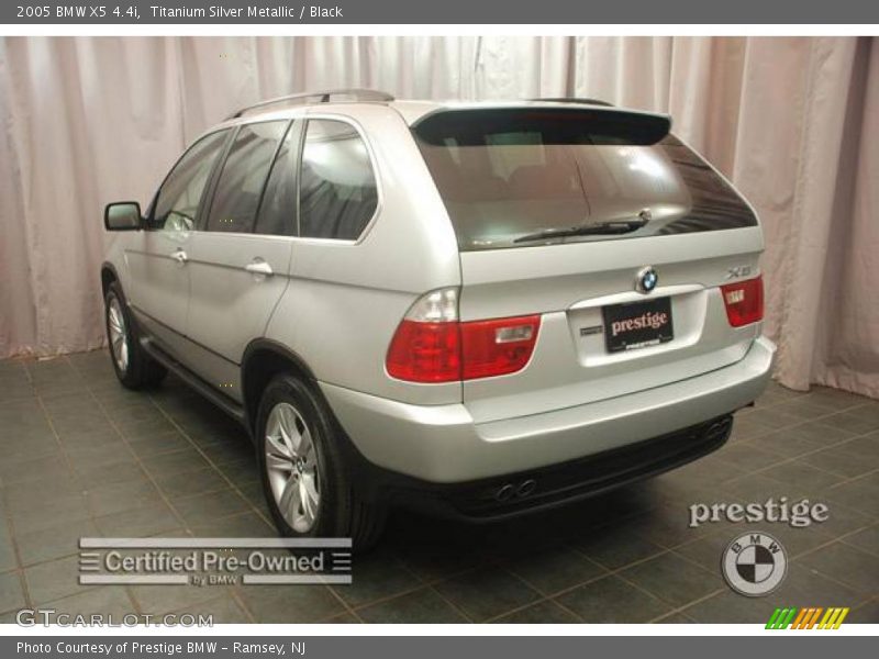 Titanium Silver Metallic / Black 2005 BMW X5 4.4i