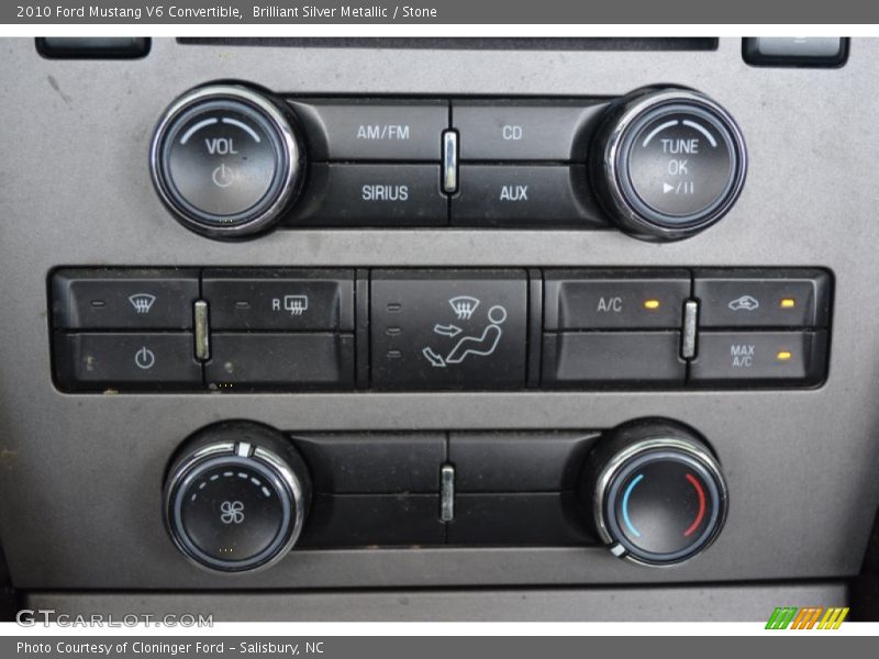 Brilliant Silver Metallic / Stone 2010 Ford Mustang V6 Convertible