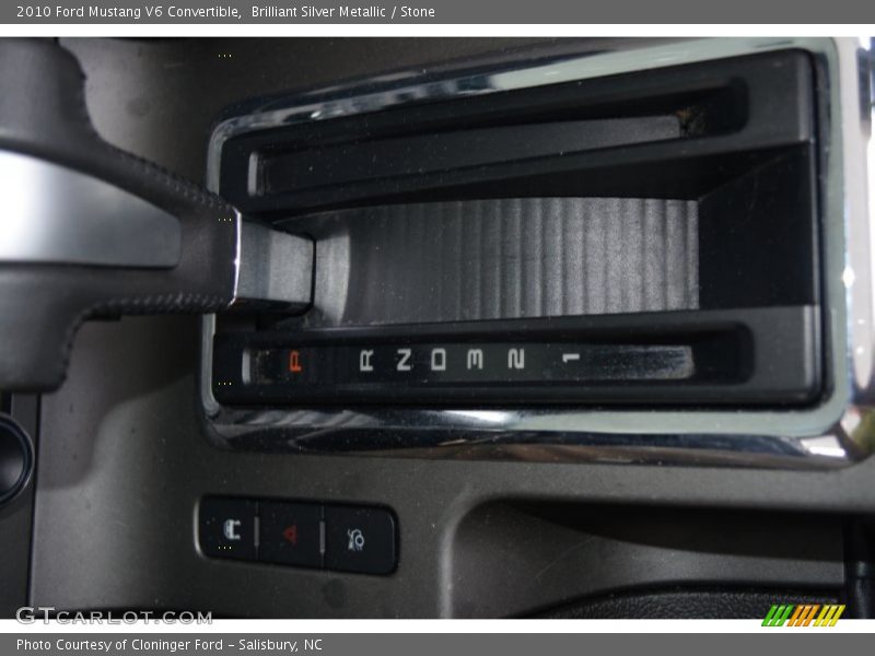 Brilliant Silver Metallic / Stone 2010 Ford Mustang V6 Convertible
