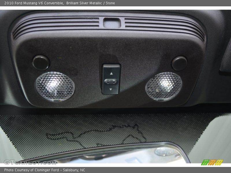 Brilliant Silver Metallic / Stone 2010 Ford Mustang V6 Convertible