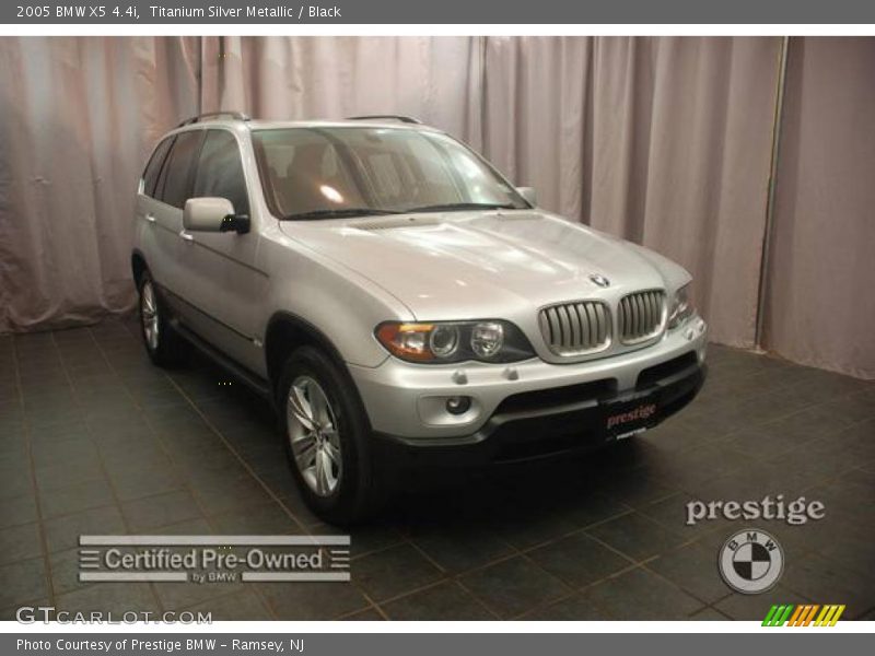 Titanium Silver Metallic / Black 2005 BMW X5 4.4i