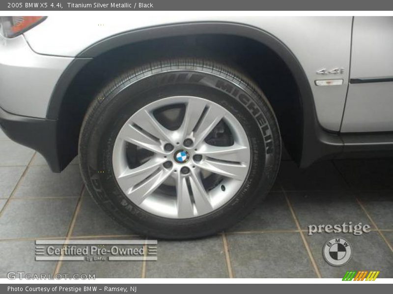 Titanium Silver Metallic / Black 2005 BMW X5 4.4i