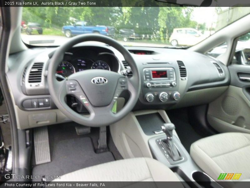 Aurora Black / Gray Two Tone 2015 Kia Forte LX
