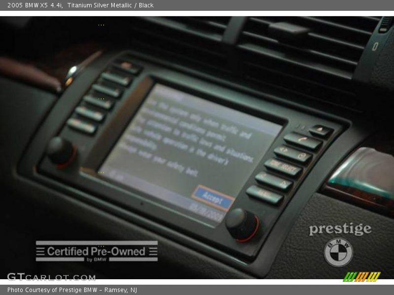 Titanium Silver Metallic / Black 2005 BMW X5 4.4i