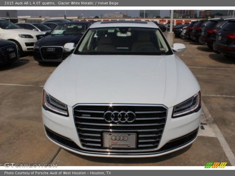 Glacier White Metallic / Velvet Beige 2015 Audi A8 L 4.0T quattro