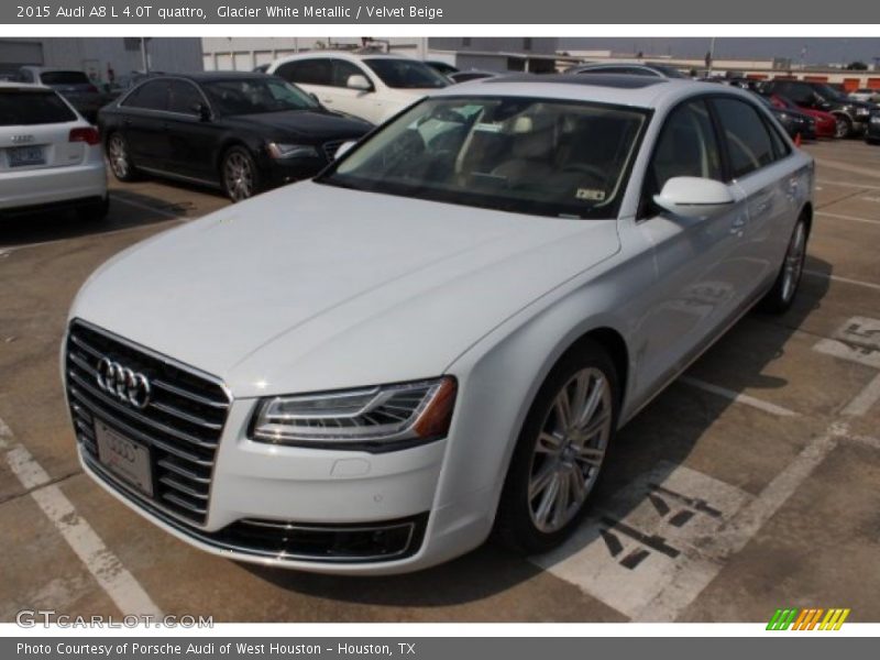 Glacier White Metallic / Velvet Beige 2015 Audi A8 L 4.0T quattro
