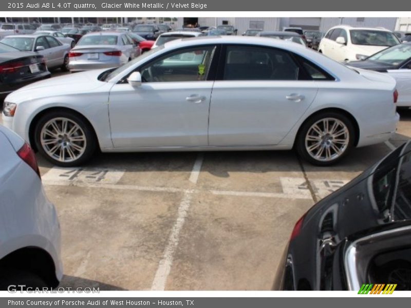 Glacier White Metallic / Velvet Beige 2015 Audi A8 L 4.0T quattro