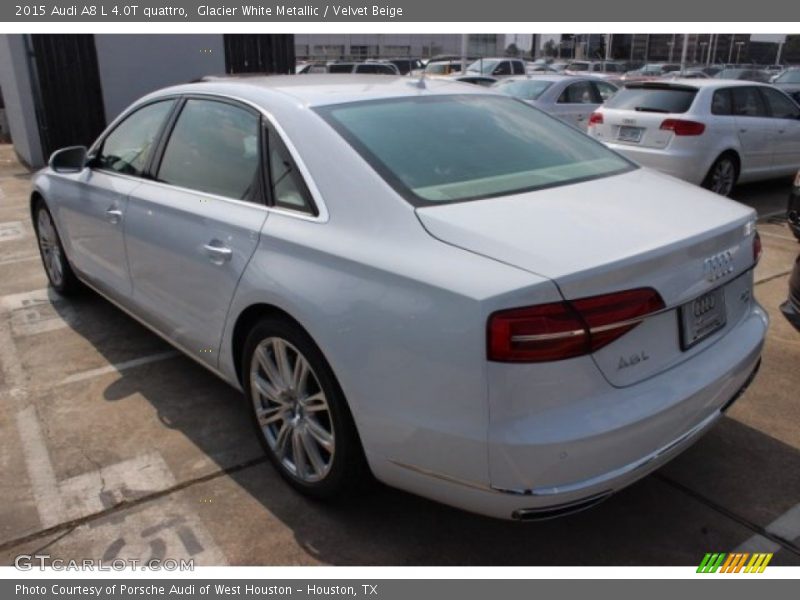 Glacier White Metallic / Velvet Beige 2015 Audi A8 L 4.0T quattro