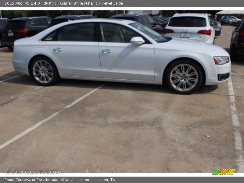 Glacier White Metallic / Velvet Beige 2015 Audi A8 L 4.0T quattro