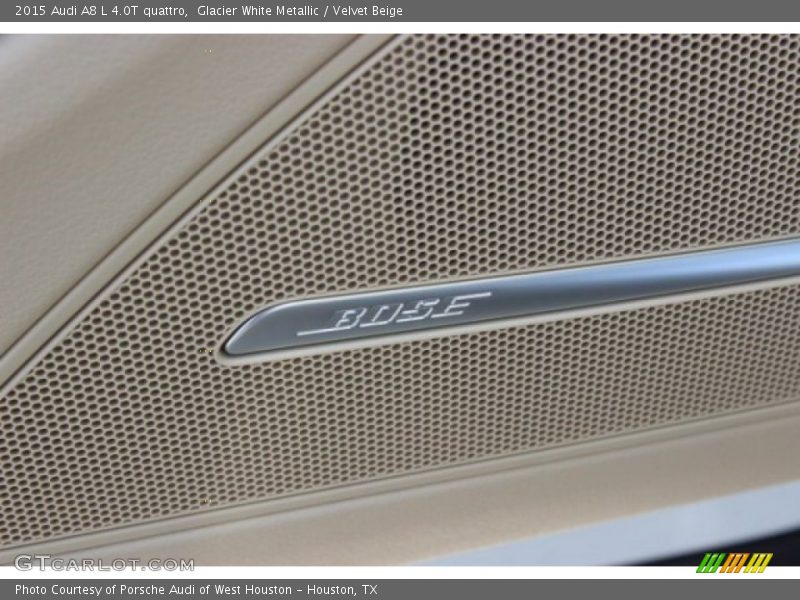 Glacier White Metallic / Velvet Beige 2015 Audi A8 L 4.0T quattro