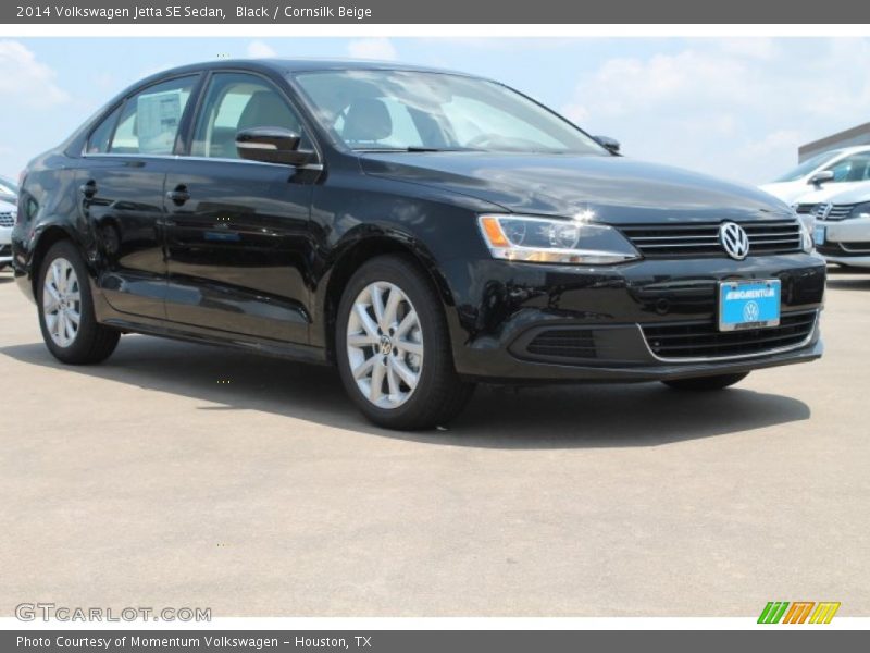 Black / Cornsilk Beige 2014 Volkswagen Jetta SE Sedan